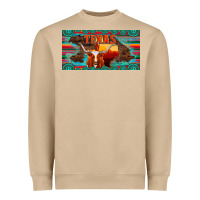 Mushroom texas and map with longhorn serape gemstone licanse plate Heavyweight Sweatshirt - Artiststas