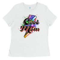 White cool mom Ladies Tee - Zillion Design Studio