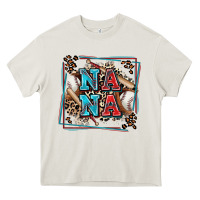 Cream baseball nana with leopard Heavy Core Tee - Zillion Design Studio