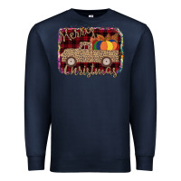 Navy Merry Christmas Truck Premium Sweatshirt - Bettercallsaul