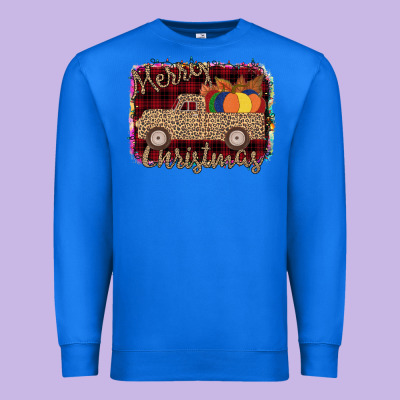 Merry Christmas Truck Premium Sweatshirt Designed By Bettercallsaul