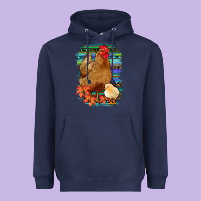 Chicken With Chick Heavyweight Hoodie Designed By Bettercallsaul