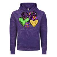 Cloud Purple hearts mardi gras Vintage Hoodie - JahusDesignShop