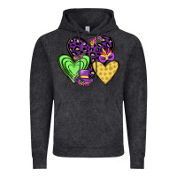 Vintage Black hearts mardi gras Vintage Hoodie - JahusDesignShop