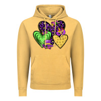 Vintage Mustard hearts mardi gras Vintage Hoodie - JahusDesignShop