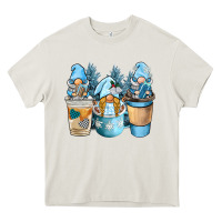 Cream winter coffee gnome Heavy Core Tee - BarkalooDesign