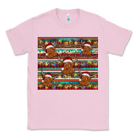 Bubblegum Pink christmas turquoise serape highland cow Classic Tee - BarkalooDesign
