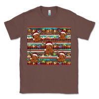 Chestnut christmas turquoise serape highland cow Classic Tee - BarkalooDesign