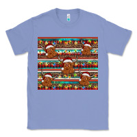 Colony Blue christmas turquoise serape highland cow Classic Tee - BarkalooDesign