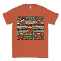 Copper christmas turquoise serape highland cow Classic Tee - BarkalooDesign