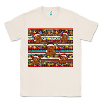 Natural christmas turquoise serape highland cow Classic Tee - BarkalooDesign