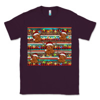 Plum christmas turquoise serape highland cow Classic Tee - BarkalooDesign