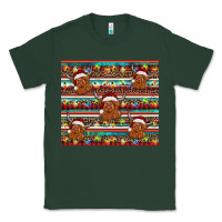 Sports Green christmas turquoise serape highland cow Classic Tee - BarkalooDesign
