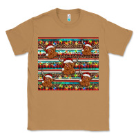 Toasted Coconut christmas turquoise serape highland cow Classic Tee - BarkalooDesign