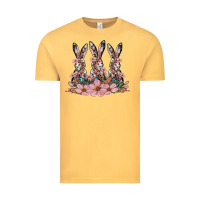Vintage Mustard rabbits with blossom flower Vintage Tee - Artiststas