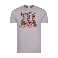 Vintage Zinc rabbits with blossom flower Vintage Tee - Artiststas
