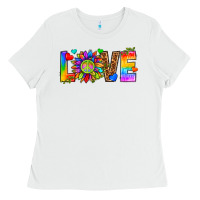 White lgbtq love Ladies Tee - texasbilliewilder