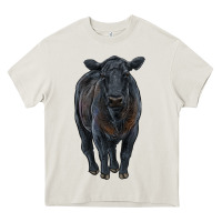 Cream black angus cattle Heavy Core Tee - RanaPortraitStore