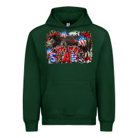 Forest Green Oh my stars pig Urban Hoodie - CowGirlArtShop