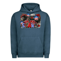 Pigment Midnight Navy Oh my stars pig Urban Hoodie - CowGirlArtShop