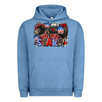 Pigment Pebble Blue Oh my stars pig Urban Hoodie - CowGirlArtShop