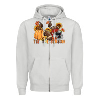 Dove Grey tis' the season Zipper Hoodie - MaliasSmallBusiness