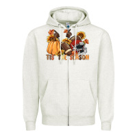 Oatmeal Heather tis' the season Zipper Hoodie - MaliasSmallBusiness