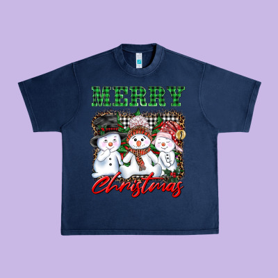 Merry Christmas Snowman Urban Heavy Tee Designed By Adodesignshop