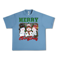 Pebble Blue merry christmas snowman Urban Heavy Tee - AdoDesignShop