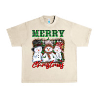 Sandshell merry christmas snowman Urban Heavy Tee - AdoDesignShop