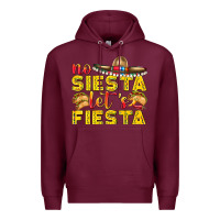 Burgundy No Siesta Let's Fiesta Premium Hoodie - texasbilliewilder