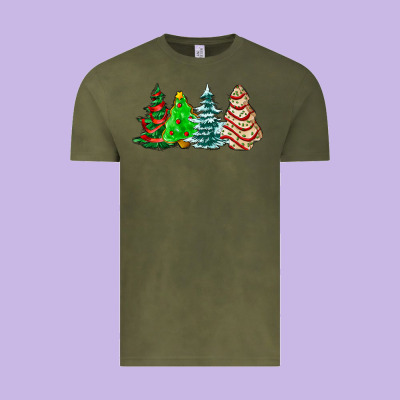 Christmas Tree Cakes And Christmas Trees  Ado Vintage Tee Designed By Adodesignshop