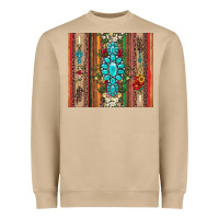 Gemstone Flowers Arrow With Leopards And Serape Heavyweight Sweatshirt | Teevron