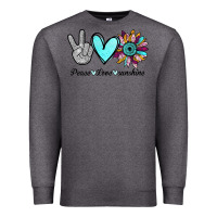 Charcoal Heather Peace Love Sunshine Premium Sweatshirt - Bettercallsaul