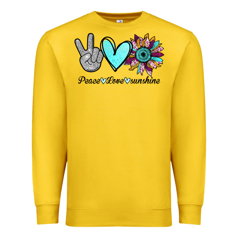 Peace Love Sunshine Premium Sweatshirt by Bettercallsaul | Teevron