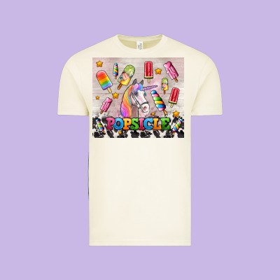 Popsicle's And Unicorn Vintage Tee Designed By Adodesignshop