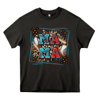 Asphalt baseball mama with leopard Heavy Core Tee - Zillion Design Studio