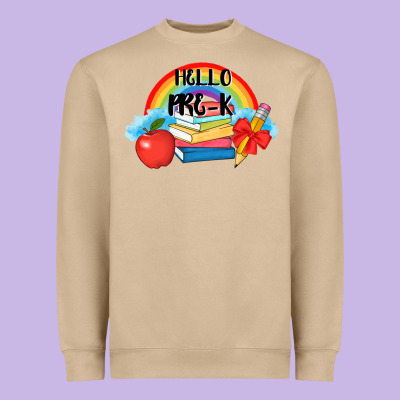 Back To School Hello Pre K Heavyweight Sweatshirt Designed By Adodesignshop