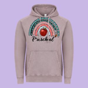 Preschool Rainbow Vintage Hoodie Designed By Ranaportraitstore