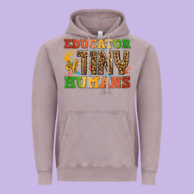 Educator Of Tiny Humans Vintage Hoodie Designed By Bundleandbundleshop