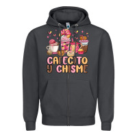 Smoke cafecito y chisme Zipper Hoodie - MaliasSmallBusiness
