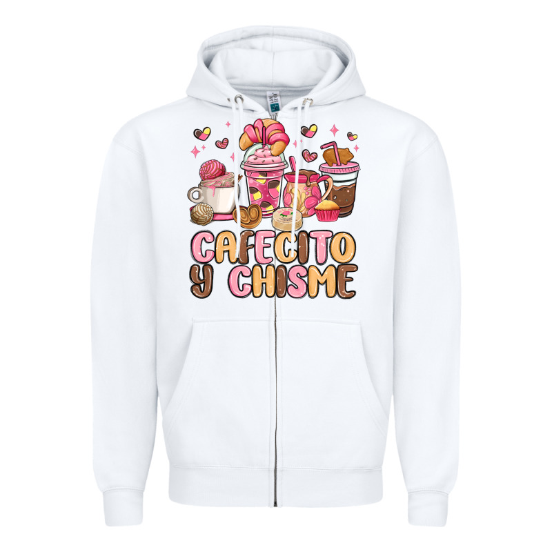 Cafecito Y Chisme Zipper Hoodie by MaliasSmallBusiness | Teevron