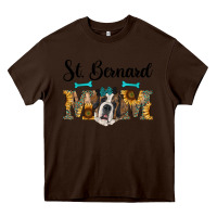 Chocolate Brown western st. bernard mom Heavy Core Tee - RanaPortraitStore