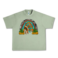 Oil Green indian headdress cactus and sunflowers rainbow Urban Heavy Tee - Artiststas