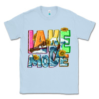 Dusty Blue Lake mode summer Classic Tee - NancyCooperArtShop