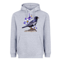 Heather Grey Colorado Lark Mountain Bunting Bird Heavyweight Hoodie - Bettercallsaul