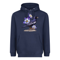 Navy Colorado Lark Mountain Bunting Bird Heavyweight Hoodie - Bettercallsaul