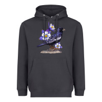 Smoke Colorado Lark Mountain Bunting Bird Heavyweight Hoodie - Bettercallsaul
