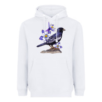 White Colorado Lark Mountain Bunting Bird Heavyweight Hoodie - Bettercallsaul