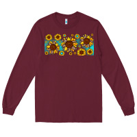 Burgundy leopard sunflower gemstone Long Sleeve Tee - JahusDesignShop